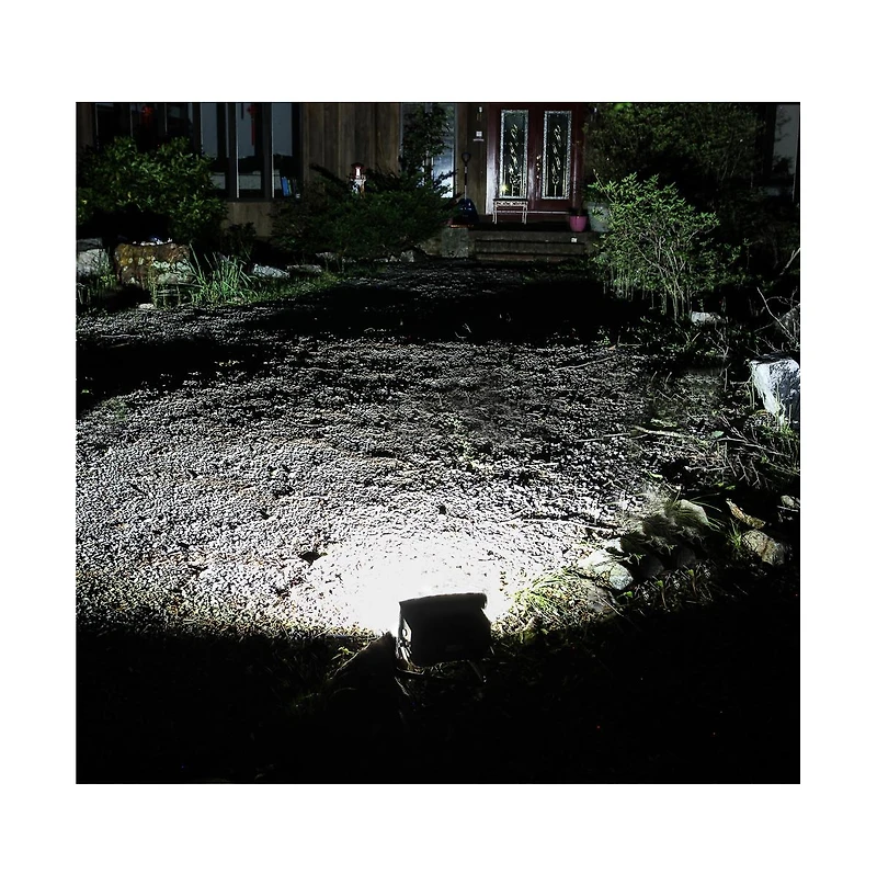 Maxsa Innovations Solar-powered Dusk to Dawn Flood Light - Black Dark Sky (Warm White bulbs)