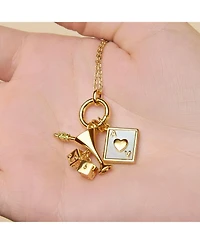 Little Sky Stone 14K Gold Plated Martini Charm Necklace