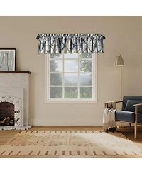 No. 918 Keenan Geometric Watercolor Room Darkening Rod Pocket Curtain Valance