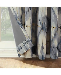 No. 918 Keenan Geometric Watercolor Room Darkening Rod Pocket Curtain Panel