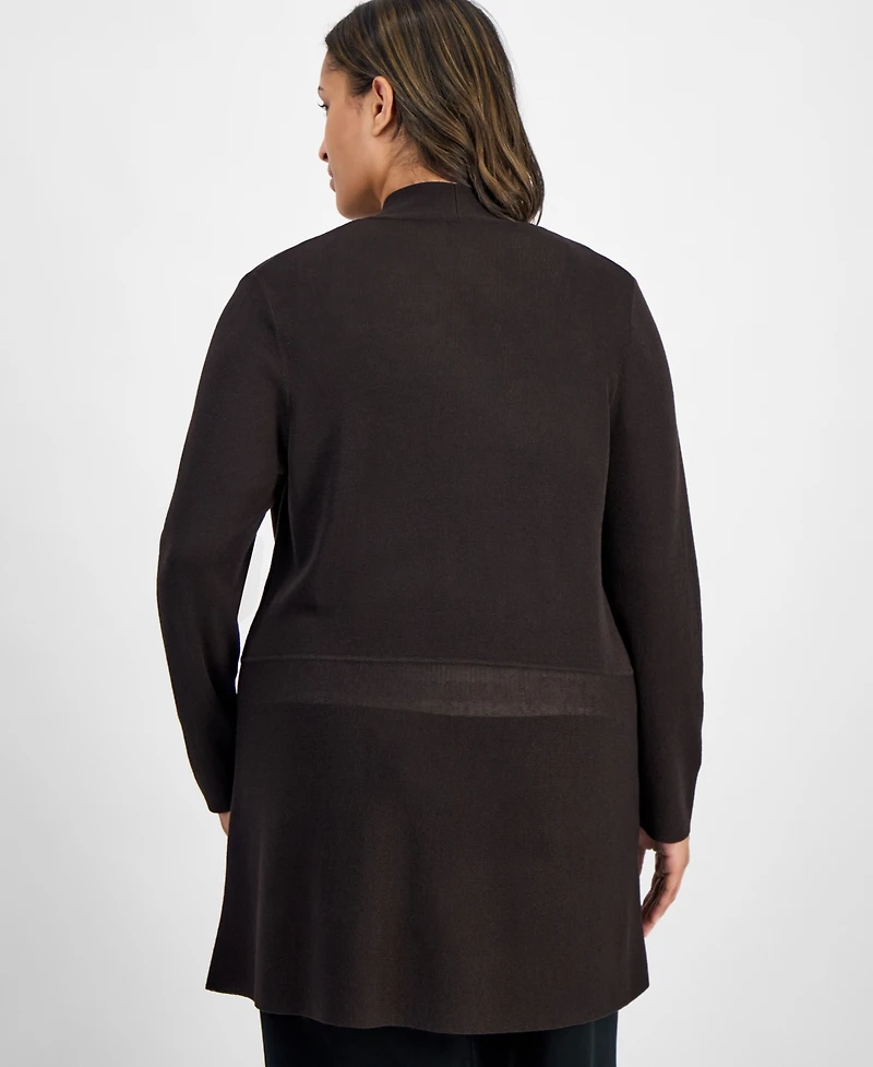Anne Klein Plus Monteray Open-Front Cardigan
