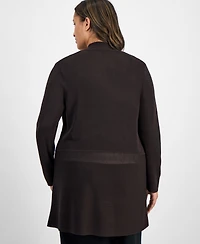 Anne Klein Plus Monteray Open-Front Cardigan