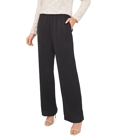 CeCe Women's Mid Rise Elastic Waist Pants