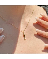 Little Sky Stone 14K Gold Plated Lucky Fish Charm Necklace