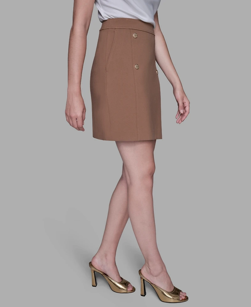 Karl Lagerfeld Paris Women's Button Detail Skirt