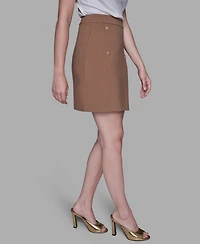 Karl Lagerfeld Paris Women's Button Detail Skirt