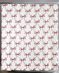 Avanti Christmas Bows Polyester Shower Curtain, 72" x 72"