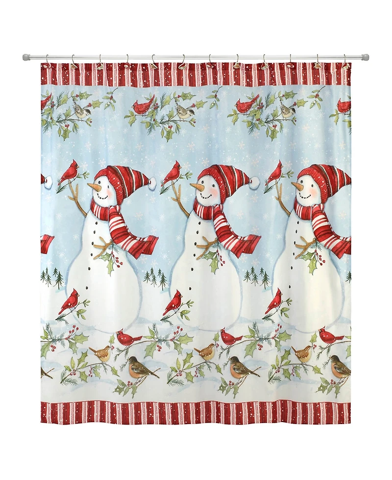 Avanti Holiday Cheer Polyester Shower Curtain, 72" x 72"