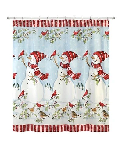 Avanti Holiday Cheer Polyester Shower Curtain, 72" x 72"