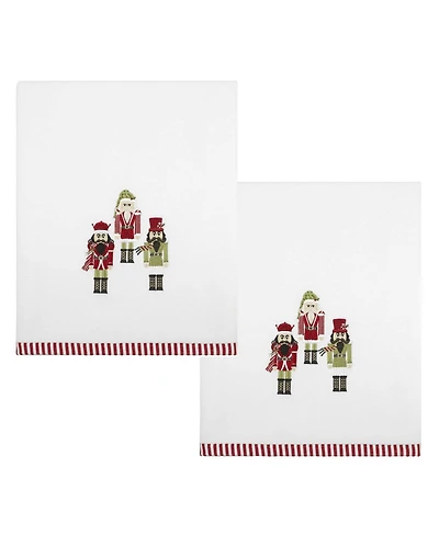 Avanti Peppermint Nutcracker Cotton 2-Pc. Bath Towel Set, 52" x 27"