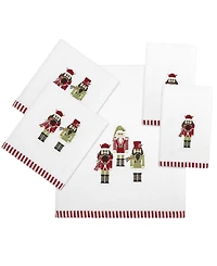 Avanti Peppermint Nutcracker Cotton Bath Towel Set, 52" x 27"