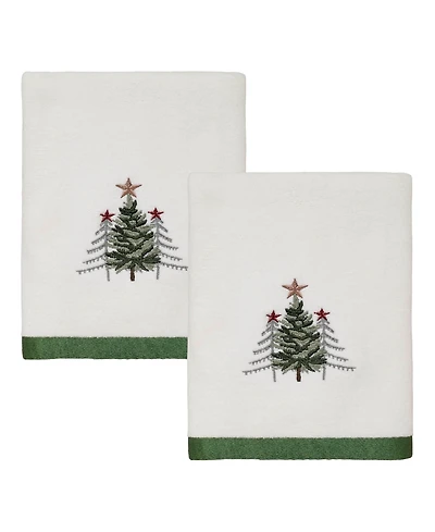 Avanti Trees Cotton 2-Pc. Hand Towel Set, 28" x 16"