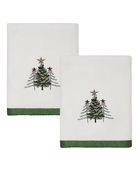 Avanti Trees Cotton 2-Pc. Hand Towel Set, 28" x 16"