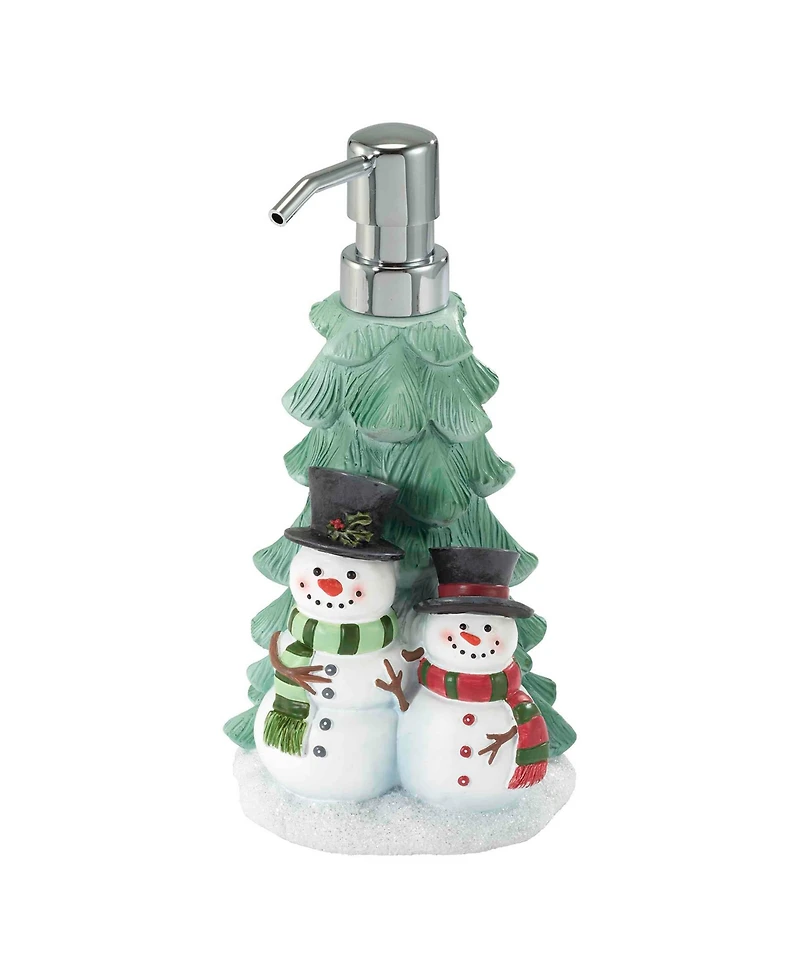 Avanti Winter Snowman Resin Lotion Pump and 2-Pc. Cotton Fingertip Towel Set