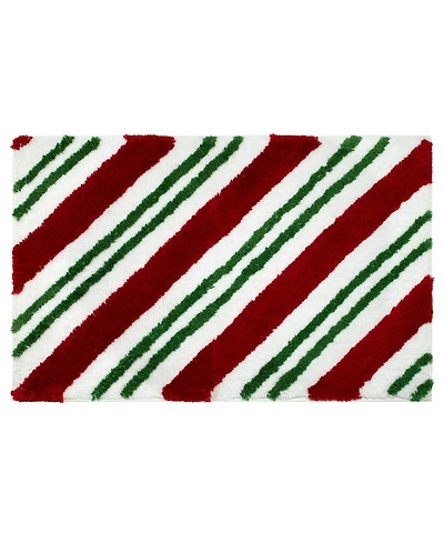 Avanti Candy Cane Polyester Bath Rug, 20" x 32"