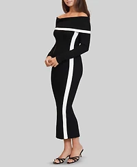 Dylan Ryan Women's Off The Shoulder Sweater Dress