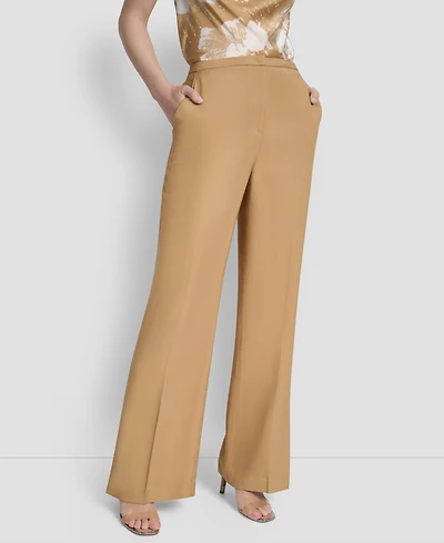 Dkny Women's High-Rise Sueded Canvas Pants