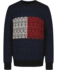 Tommy Hilfiger Boys 8-20 Crewneck Sweater With Jacquard Flag