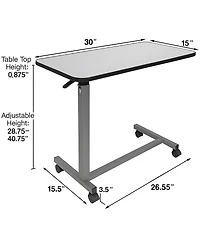 Height Adjustable Lap Desk with Wheels