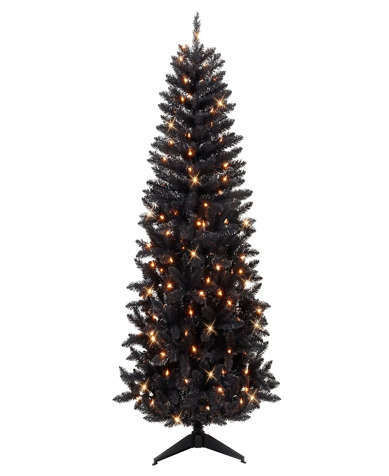 Puleo 7' Pre-Lit Artificial Carson Pine Tree