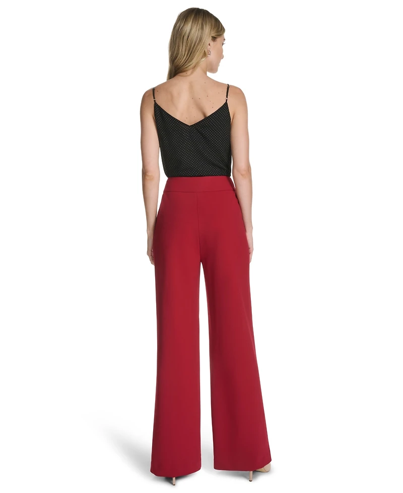 Calvin Klein Women's Mid-Rise Wide-Leg Pants