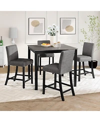 Casainc 5 Piece Counter Height Table Set with 4 Chairs for Kitchen or Dining Room