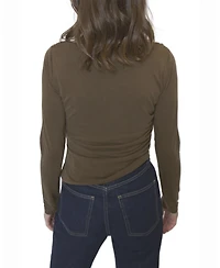 Central Park West Women's Roman Draped Longsleeve Top