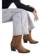 Women's Suede Italian Western Booties By Xti