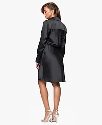 Xscape Women's Long Sleeve Midi Dress