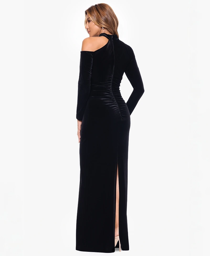 Xscape Women's Cold Shoulder Long Sleeve Dress
