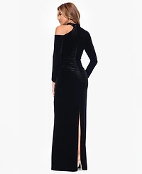 Xscape Women's Cold Shoulder Long Sleeve Dress