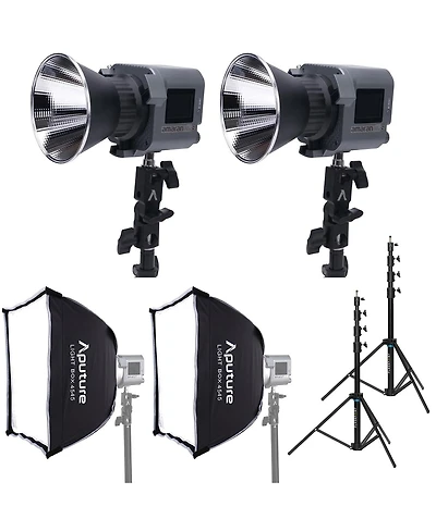 amaran Cob 60d S 65W Daylight Led 2-Light Bundle with Softboxes and Stands