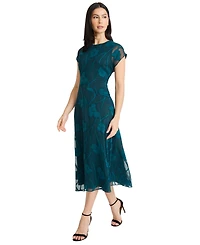 Maggy London Women's Short Sleeve Midi Dress