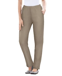 Woman Within Women's Straight Leg Fineline Denim Jean