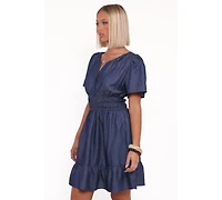 Petal and Pup Women's Morwenna Mini Dress - Chambray