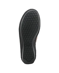 Azura Woman's Spring Step Cosmic Leather Mary Jane Flats with Hook-and-Loop Strap and Contrast Stitching