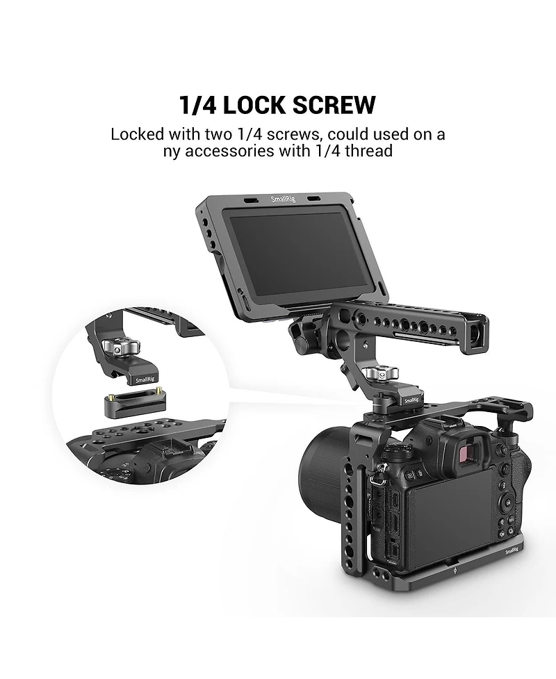 SmallRig Camera and Camcorder Action Stabilizing Nato Handle - With SmallRig Quick Release Safety Rail, 4cm