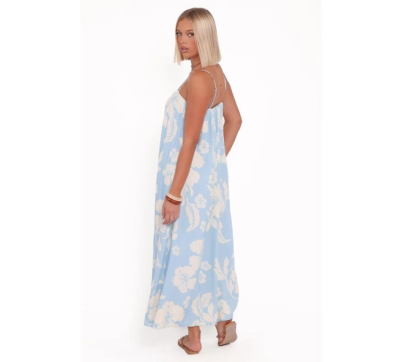 Petal and Pup Women's Margherita Maxi Dress - Blue Hibiscus