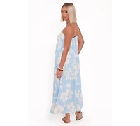 Petal and Pup Women's Margherita Maxi Dress - Blue Hibiscus