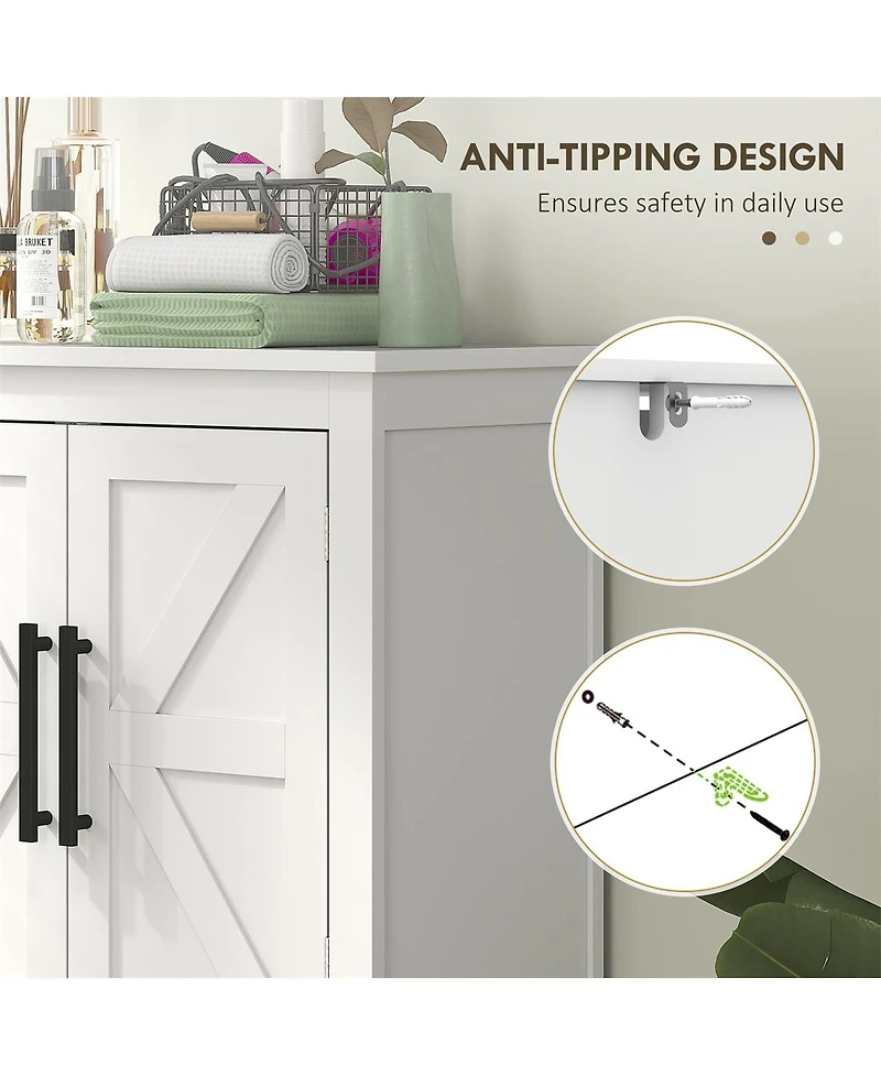 Bathroom Floor Cabinet with Ample Storage for Towels and Bathroom Essentials