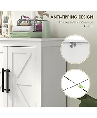 Bathroom Floor Cabinet with Ample Storage for Towels and Bathroom Essentials