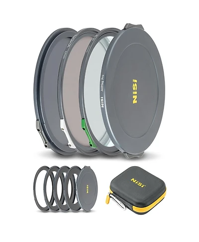 NiSi NiSi JetMag Pro Capture Kit 82MAG Magnetic Filter Kit (Uv, Tc Cpl, 67mm/72mm/77mm/82mm Adaptors, Two Front Caps, Back Cap, Caddy Pouch