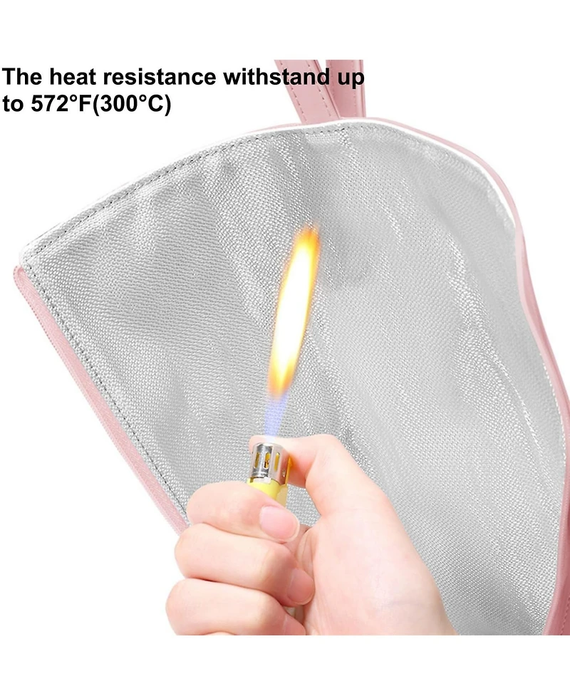 Bubm Pink Heat Resistant Hair Tool Organizer - 11.4”x3.5”x2.8” Travel Pouch for Curling Irons, Flat Irons & Straighteners