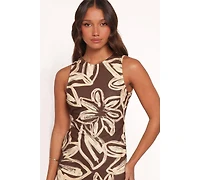 Petal and Pup Women's Xara Mini Dress - Chocolate Floral
