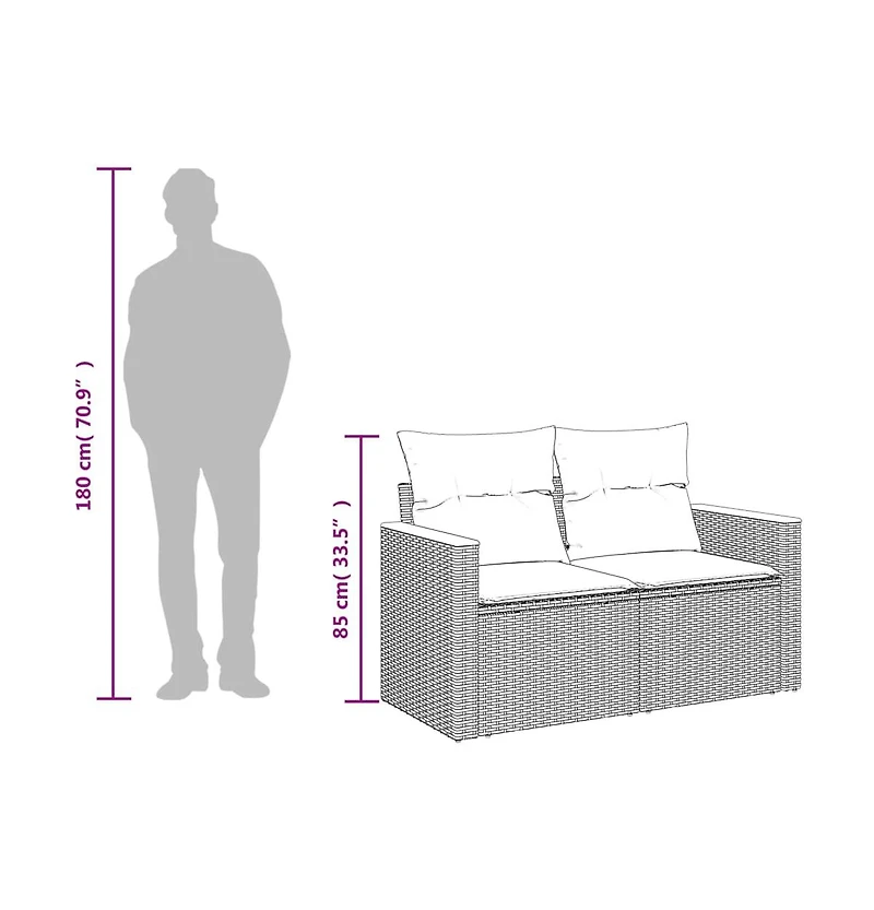 Garden Sofa Black