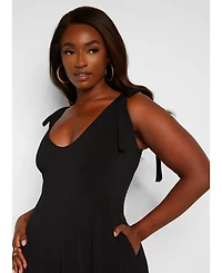 Rebdolls Women's Maxi Skater Dress W. Pockets - Black
