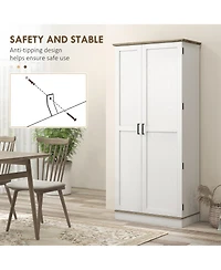 Slickblue Modern Kitchen Storage Cabinet with Adjustable Shelves for Organized Pantry