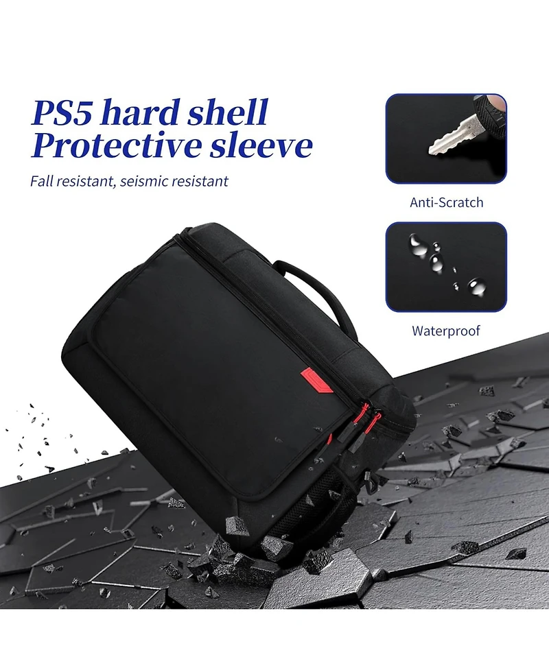 Bubm Waterproof PS5 Travel Case with Laptop Compartment