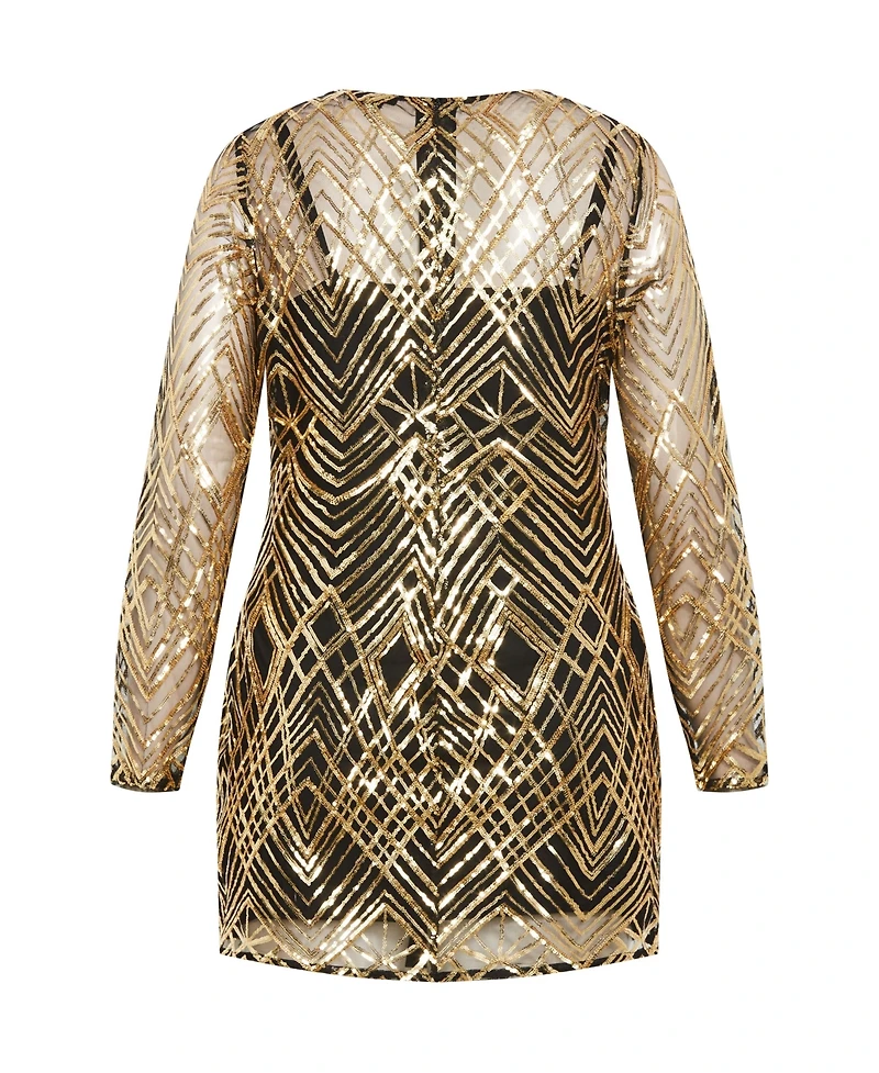 City Chic Plus Braylin Sequin Dress
