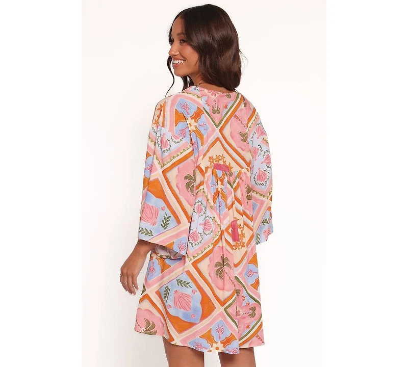 Petal and Pup Zanna Mini Dress - Multi Tile